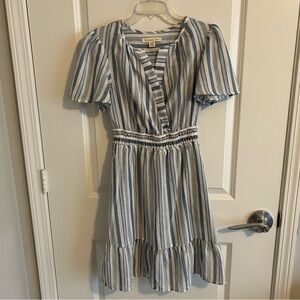 Blue & White striped summer dress